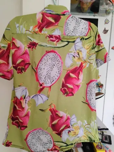 Camisa de Botão Pitaya Estampada - P
