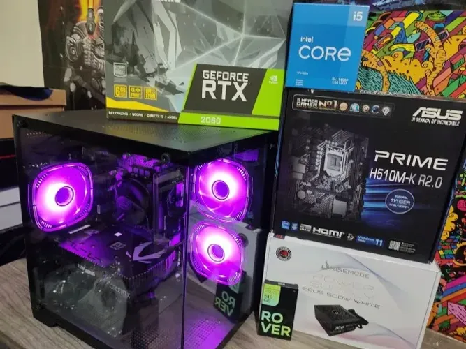 Pc Gamer Novo Monitor 24pl, i5 10400F, RTX 2060, 1 Ano de Garantia