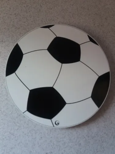 Quadro metálico para fotos bola de futebol Geguton - seminovo