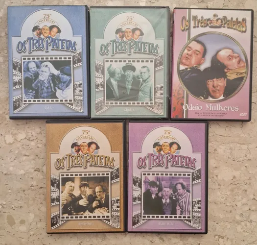 DVD Os Três Patetas - Coleção Com 5 Filmes