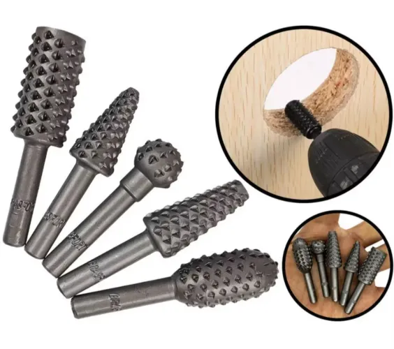 Kit de Brocas Rotativas para Madeira - 5 Peças