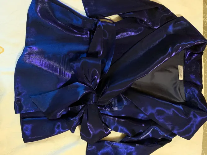 Conjunto blusa brilho festa com pantalona crepe tamanho M