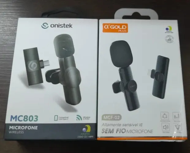 MICROFONE SEM FIO DE LAPELA IPHONE /TIPO C