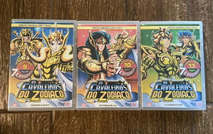 CAVALEIROS DO ZODÍACO A SAGA DO SANTUÁRIO EPSÓDIOS 9, 10 E 11 - 3 DVDS - CÓPIAS