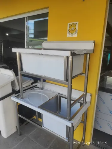 Bh bancada inox para manipulação de alimentos 
