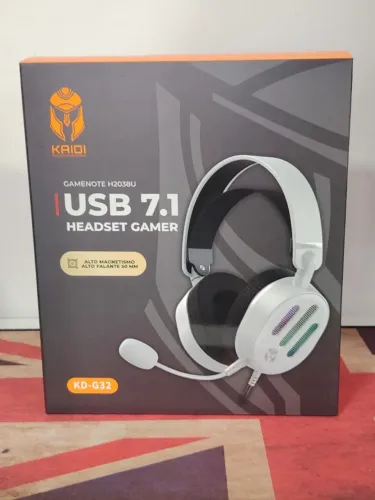 Headset Gamer Usb 7.1 Kaidi Kd-g32 Branco