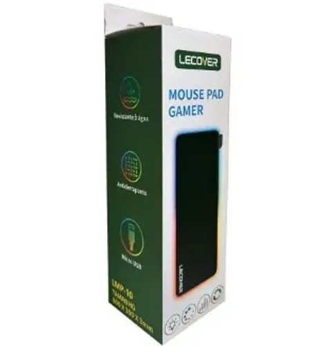 MOUSE PAD GAMER RGB 800X300X3MM LECOVER