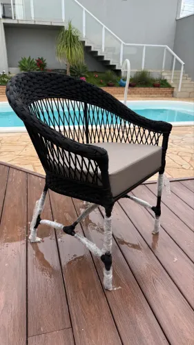 Poltrona alumínio corda nautica aquablock sol e chuva area
