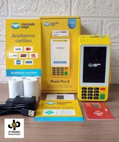 Maquininha POINT PRO 3 - Mercado Pago - 3 anos de garantia!