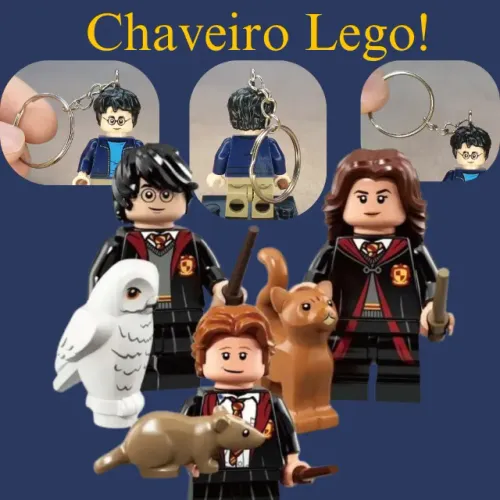 Chaveiro Lego Harry Potter - chaveirinho feito a mão artesanal boneco geek nerd presente
