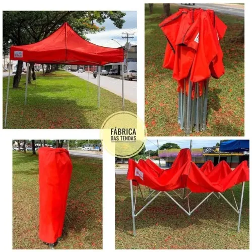 Tenda sanfonada 3x3 na lona de nylon