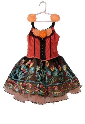 Vestido fantasia infantil teen Florido 38 c/4 camadas tule