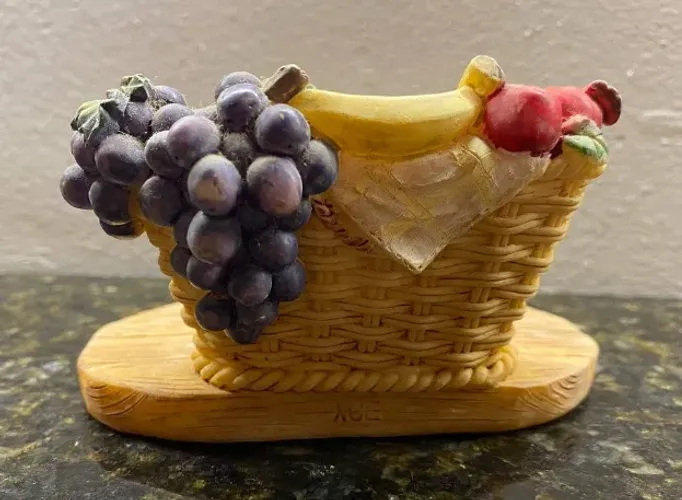 Enfeite Cesta de Frutas Decorativa