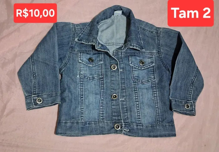 Jaqueta Jeans Infantil Tam 2 Linda!