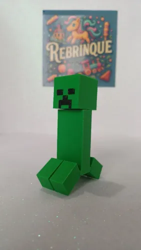 Figure action impressão 3D Creeper Minecraft