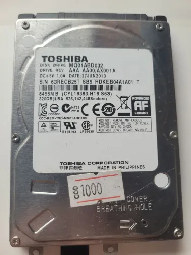 Hd Notebook toshiba 320 GB