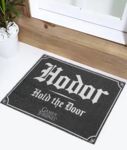 Tapete Capacho Hodor Game Of Thrones Hold The Door 40x60cm Porta Geek GOT Nerd