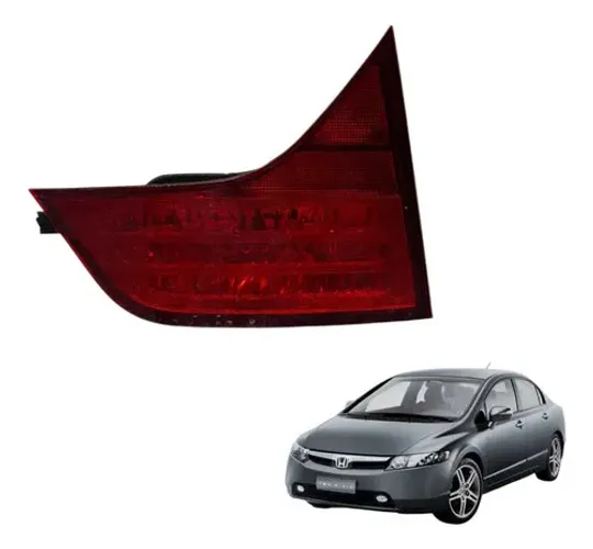 Lanterna Tampa Traseira Lado Esquerdo Honda Civic 2008 Esquerdo/motorista Vermelho