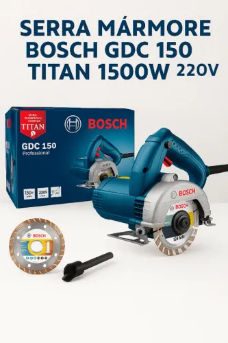 ? Serra Mármore Bosch GDC 150 Titan 1500W 220V + 1 Disco