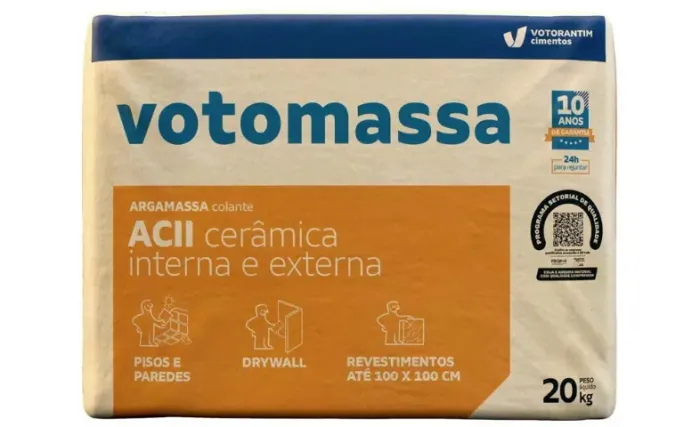 Argamassa AC2 VOTOMASSA - Assentamento Cerâmico Perfeito e Seguro! L