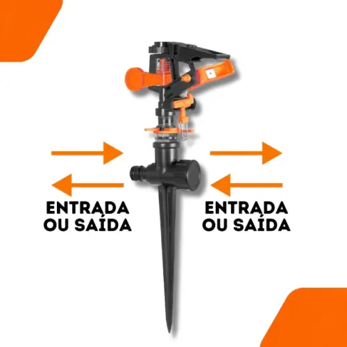 Esguicho Giratorio Irrigador Aspersor Setorial Com Base Jardim Gramado