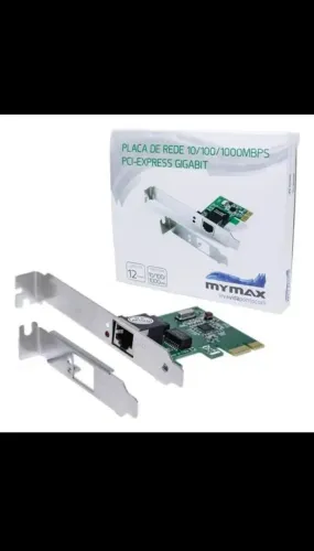 Placa de rede 10/100/1000 Mbps PCI EXPRESS GIGABIT MYMAX nova