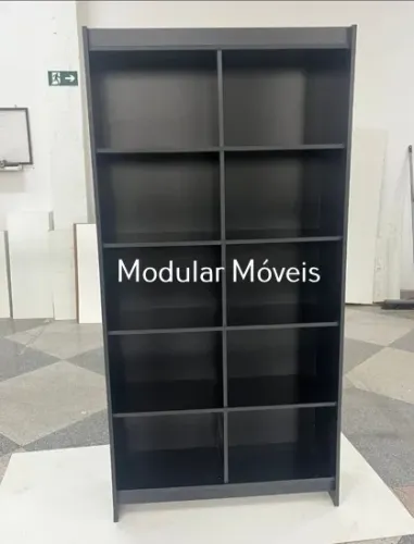 Estante Colmeia 10 Nichos - MDF Preto