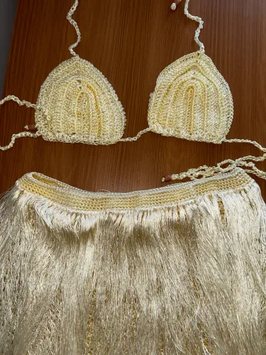 Conjunto crochê réveillon