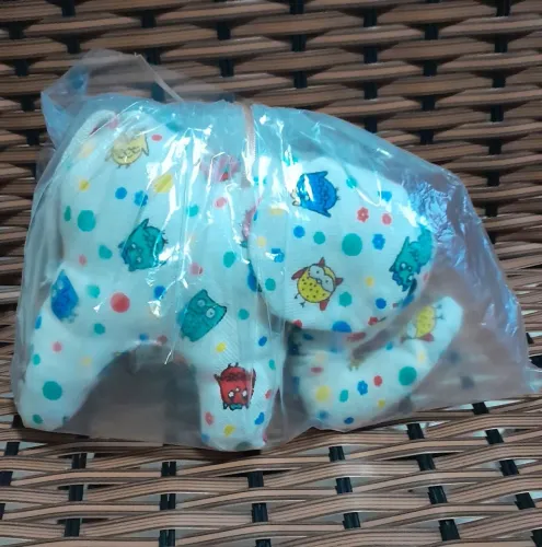 Elefante de Pelúcia com Estampa de Corujas