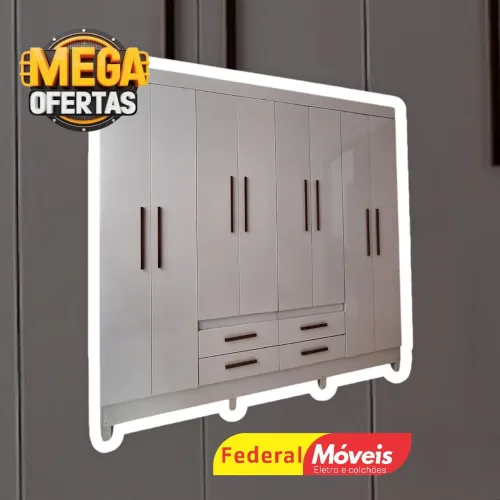 Guarda Roupa de Casal 8 Portas Novo Mega Oferta - Solicite Catálogo