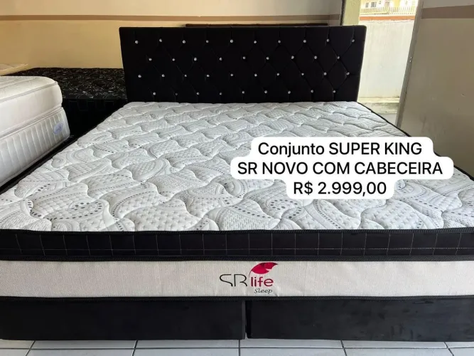Cama Box Super King Completa Nova