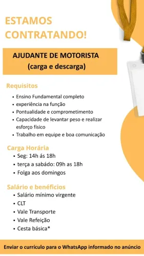 AJUDANTE DE MOTORISTA