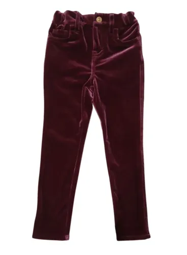 Calça de Veludo Infantil vinho 7 for all mankind TAM 4 