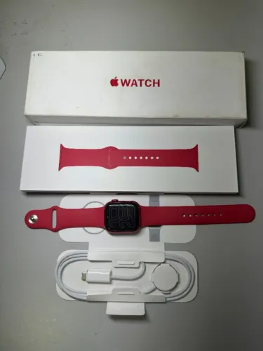 Apple Watch 9 41mm - VERMELHO - 90% de Bateria - Caixa - Seminovo - OLX Pay - PArcelo 18x