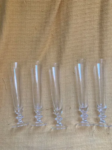 5 Taças de Champagne Elegantes cristal Blumenau