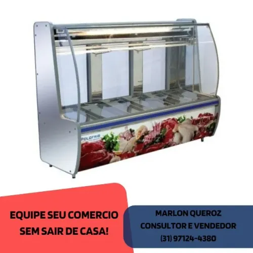 Balcão de Carne Polo Frio 2 Metros Inox 220V