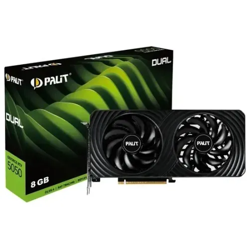 Placa de Vídeo Palit GeForce RTX5050 Dual 8GB GDDR6 PCI-Express - Lacrado na caixa 