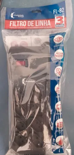 EXT FILTRO DE LINHA FL-82BK C/8T NOVO LACRADO FRETE GRÁTIS PARA MACEIÓ