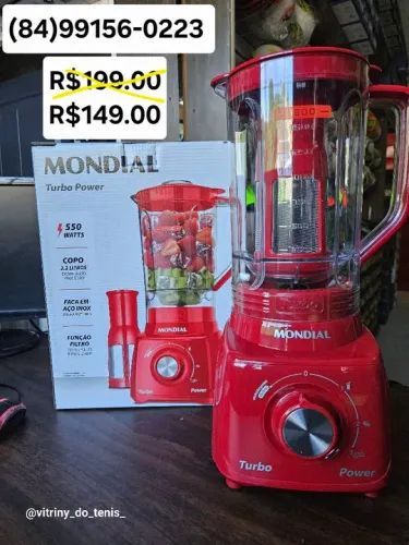 Liquidificador Mondial Turbo Power 550W - Novo - R$149,00
