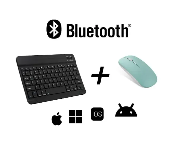Teclado + Mouse via bluetooth sem fio android windows ios - Produto novo Bairro Madureira