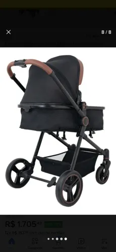 Vende-se Carrinho Ivy Black travel sustém Galzerano Com bebe conforto +base.