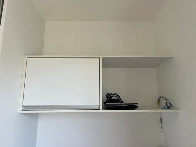 armário/estante de mdf + bancada em L