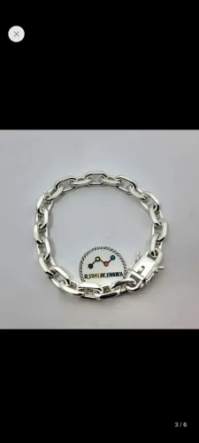 Pulseira maciça em prata 925