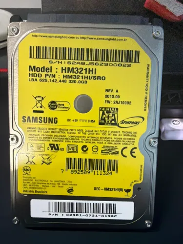 Hd notebook 320gb