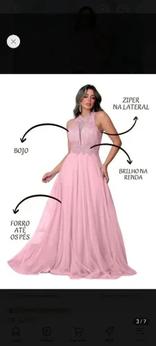 Vestido de festa em tule Rose GG