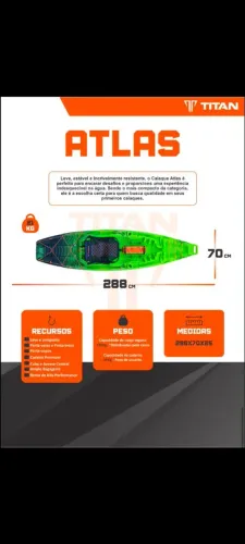 Caiaque Titan Atlas Novo R$ 2.200,00 , Contato *