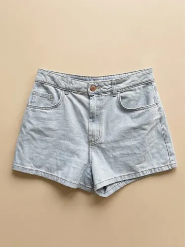 shorts jeans mom c&a cintura super alta 42