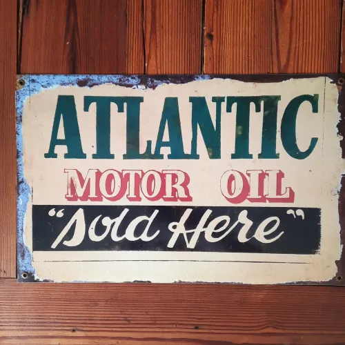 Placa decorativa de metal vintage