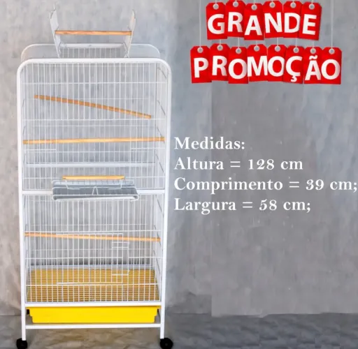 Gaiola papagaio ou calopsita 