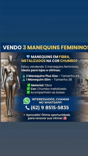 Manequins de fibra na cor Savana